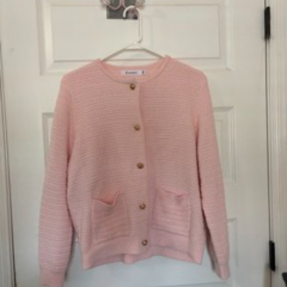 Anrabess Pink Sweater Cardigan
